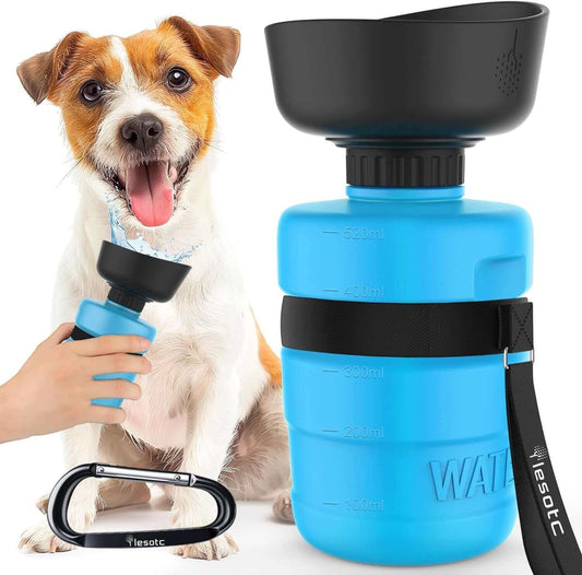 Pet Water Bottle for Dogs, Dog Water Bottle Foldable, Dog Travel Water Bottle, Dog Water Dispenser, Lightweight & Convenient for Travel BPA Free